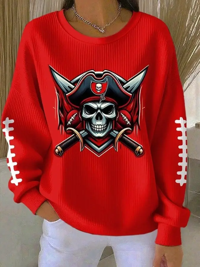 Tampa Bay Buccaneers Pirate Sweatshirt Women's Game Day Merch Football Gifts For Buccaneers Fan Tampa Bay Buccaneers Pirate Sweatshirt Women's Game Day Merch Football Gifts For Buccaneers Fan - Image 1