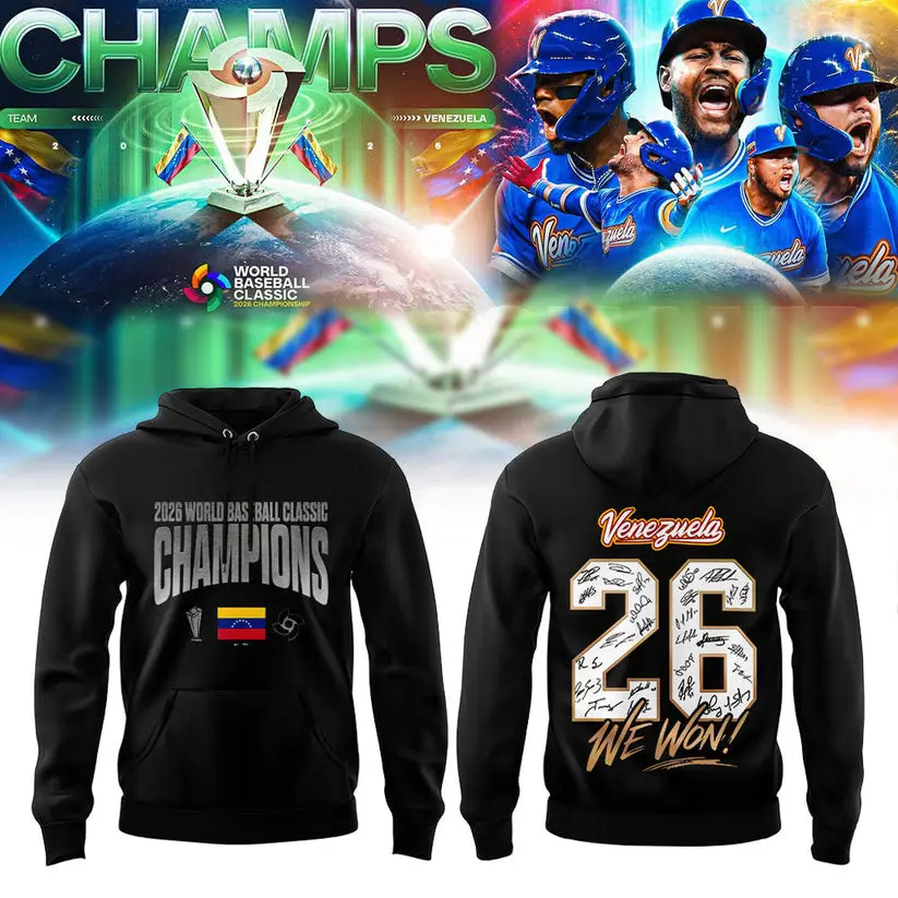 Team Beisbol Venezuela 2026 World Baseball Classic Champions 26 Hoodie We Won Fan Merch Team Beisbol Venezuela 2026 World Baseball Classic Champions 26 Hoodie We Won Fan Merch - Image 1