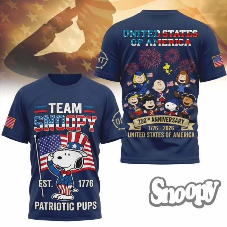 Team Snoopy United States Of America Shirt 250th Anniversary Merch 4th Of July Gift