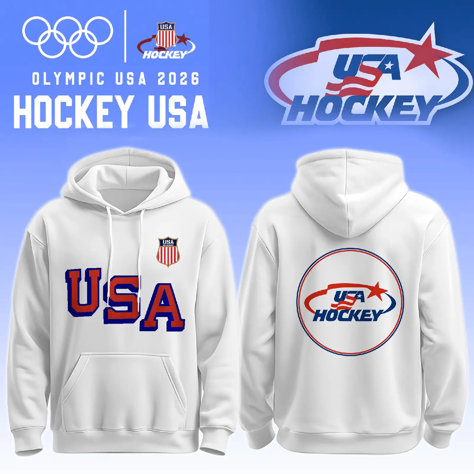 Team USA 2026 Olympic Hockey Hoodie Team USA Ice Hockey Olympics Merch Best Gifts Team USA 2026 Olympic Hockey Hoodie Team USA Ice Hockey Olympics Merch Best Gifts - Image 1