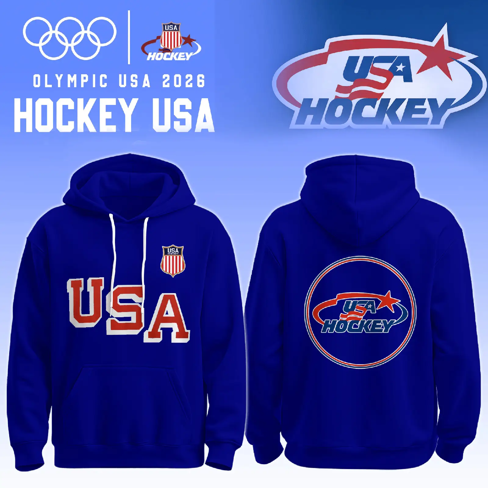 Team USA 2026 Olympic Hockey Hoodie Team USA Ice Hockey Olympics Merch Gifts For Fans