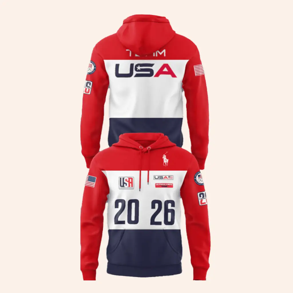 Team USA 2026 Olympic Milano Cortina Hoodie Winter Sports Fan Clothing Team USA Merch Gifts