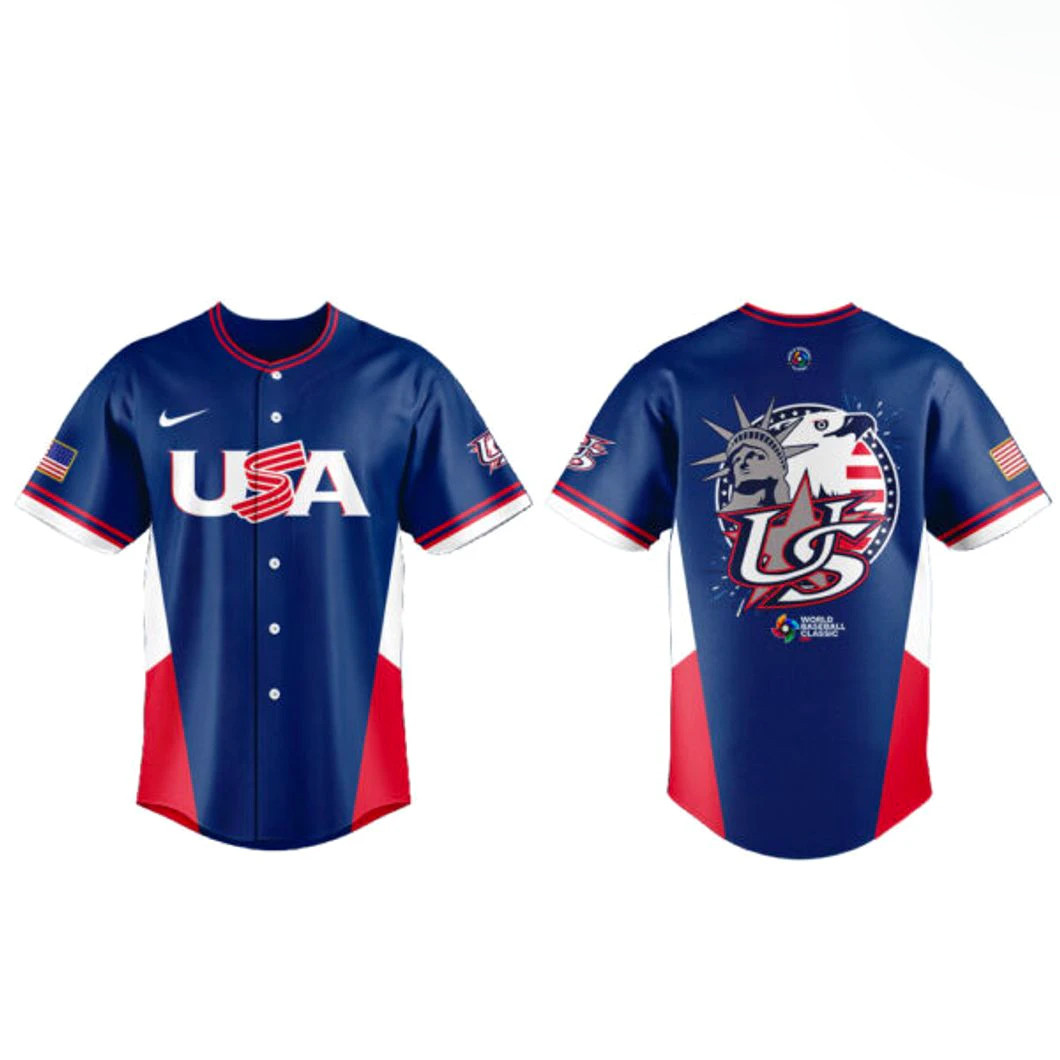 Team USA 2026 World Baseball Classic Navy Baseball Jersey Team USA 2026 World Baseball Classic Navy Baseball Jersey - Image 1