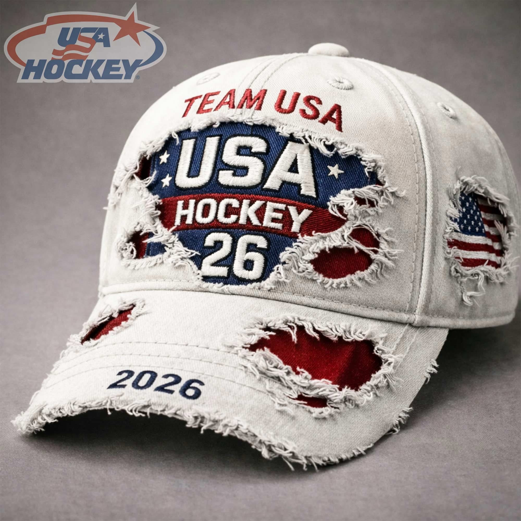 Team USA Hockey 2026 Hat USA Hockey Gold Medal Merch Ball Cap Best Fan Gifts