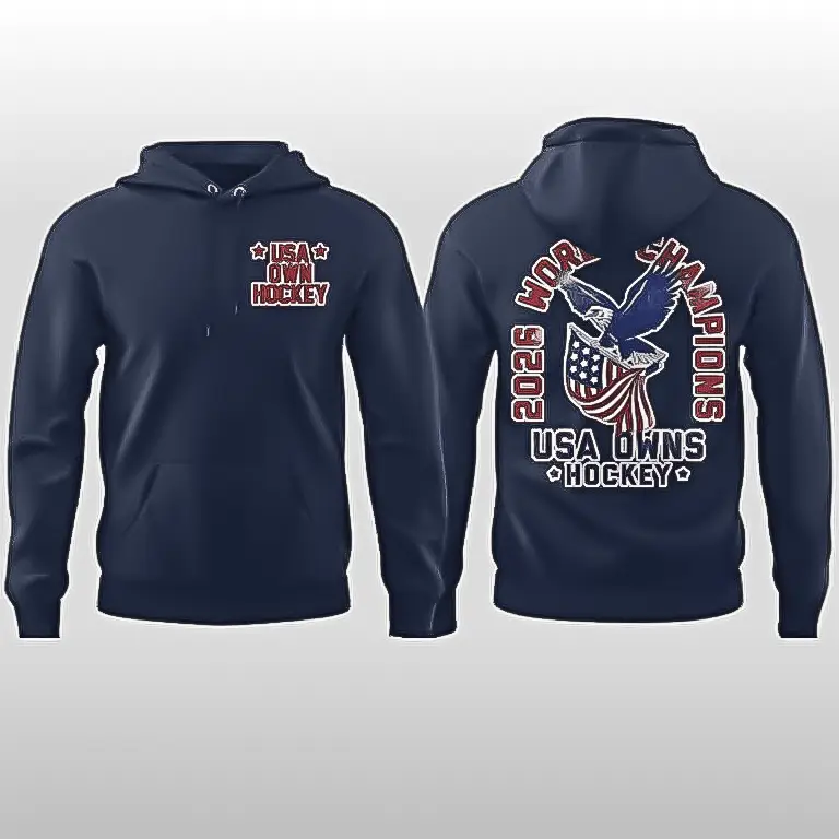 Team USA Hockey Gold Medal Hoodie 2026 World Champions USA Hockey Olympics Merch Milano Cortina