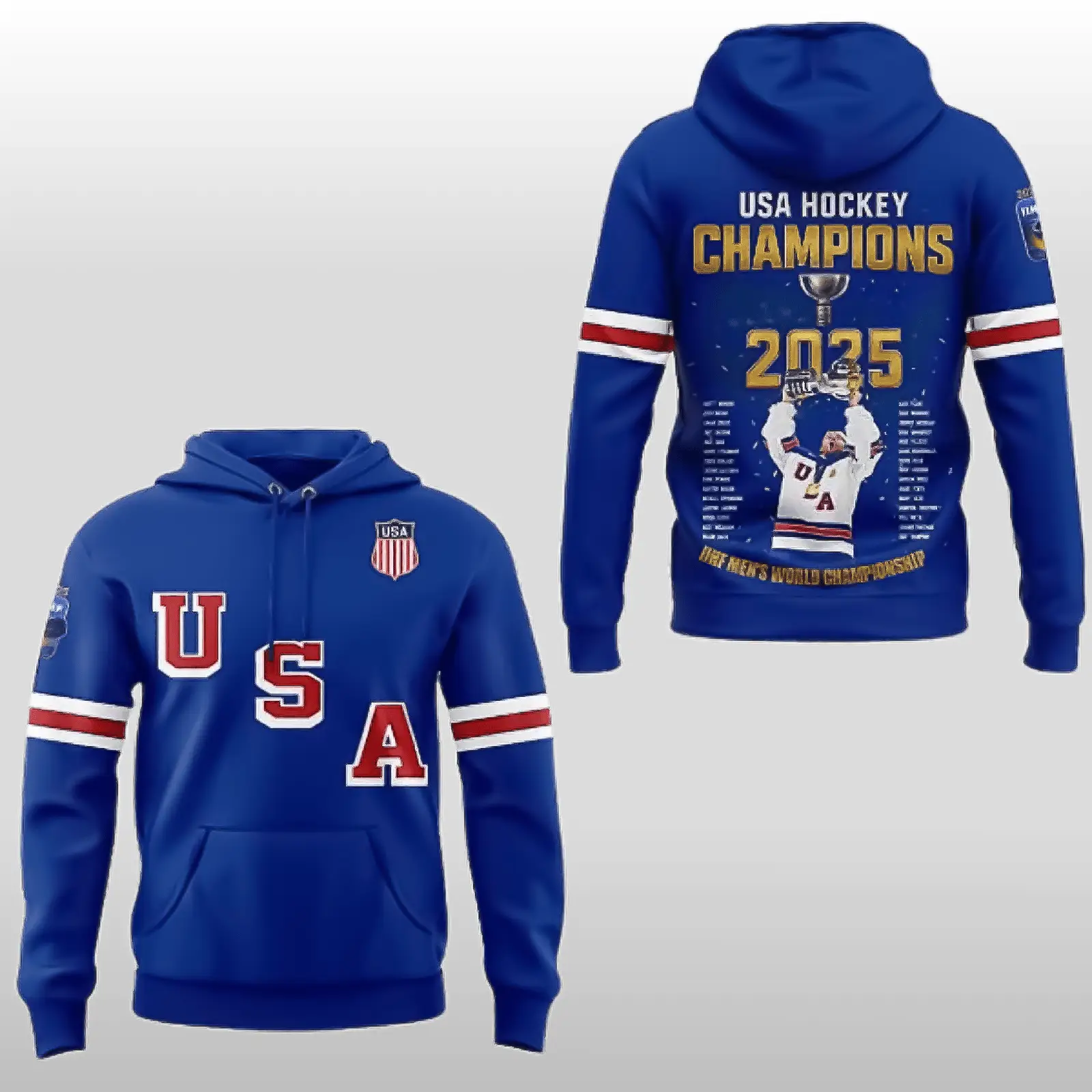 Team USA Hockey Gold Medal Hoodie USA Hockey Men's World Champions Merch Winter Olympics 2026