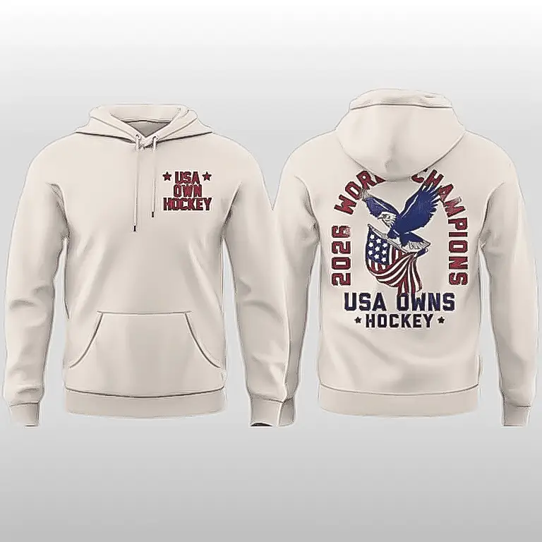 Team USA Hockey World Champions Hoodie 2026 USA Owns Hockey Hoodie USA Hockey Gold Medal Merch