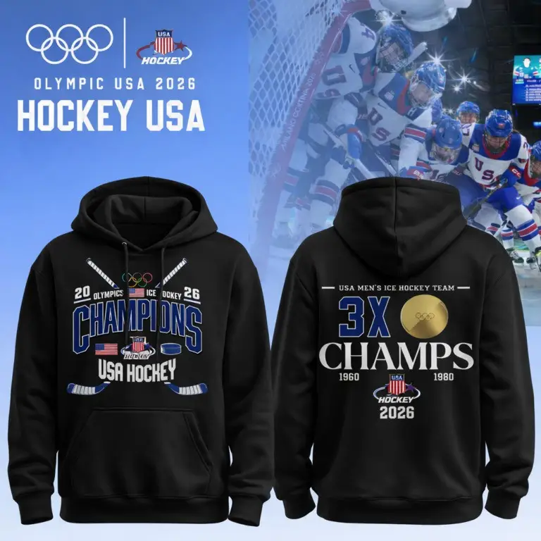 Team USA Men's Hockey Gold Medal Hoodie Olympics Best USA Hockey Gold Medal Merch 2026