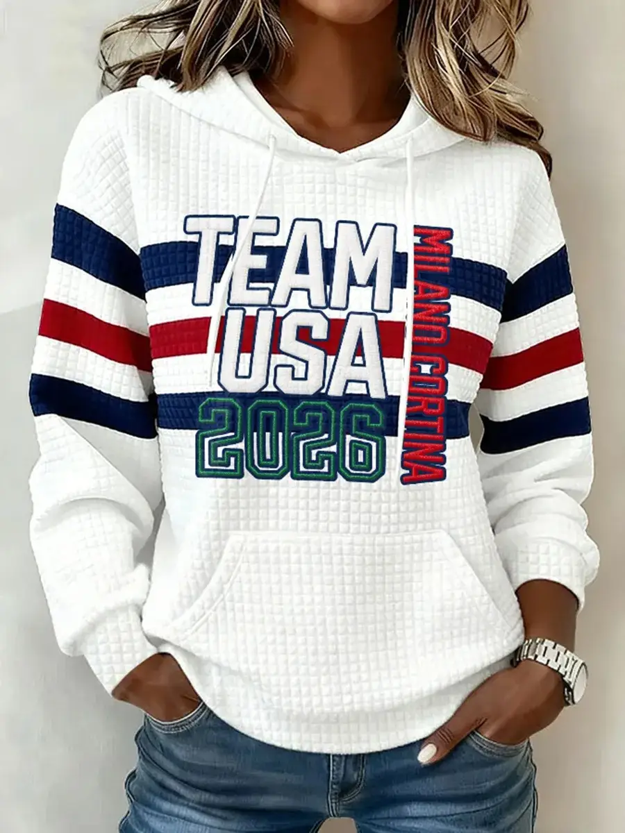 Team USA Milano Cortina 2026 Winter Olympics Hoodie Team USA 2026 Women's Clothes Gift