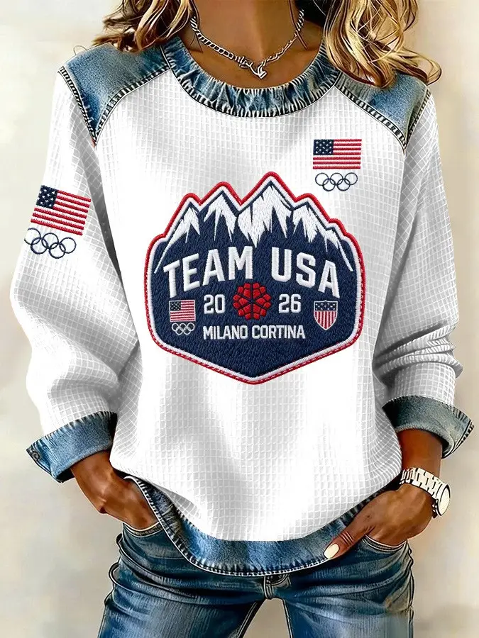 Team USA Milano Cortina 2026 Winter Olympics Sweatshirt Women's Team USA Merch Gifts For Fans