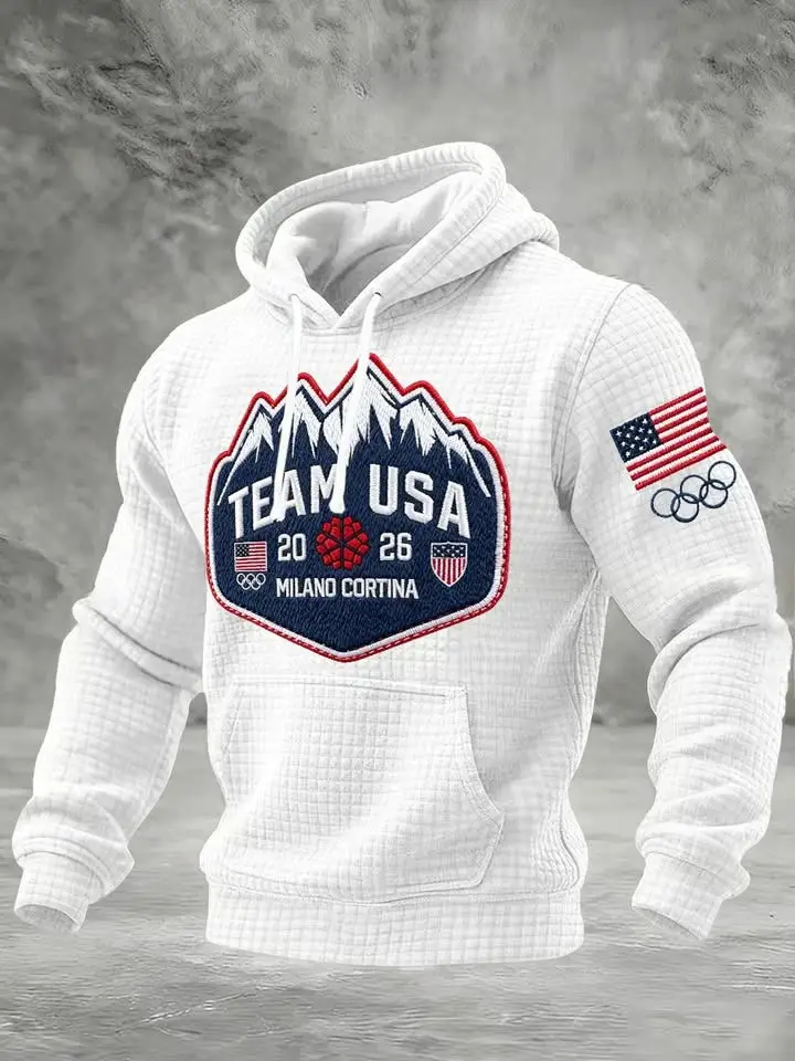 Team USA Milano Cortina Hoodie Winter Olympics 2026 Hooded Sweatshirt Gifts For Team USA Fans