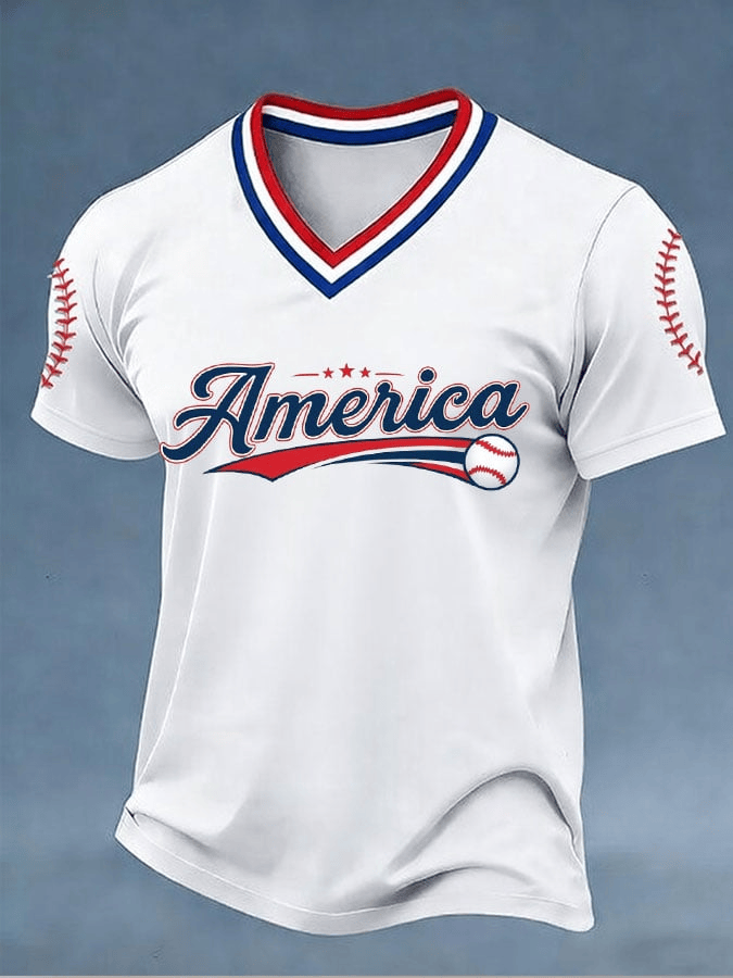 Team USA WBC 2026 V-Neck Shirt World Baseball Classic T-Shirt American Baseball Game Day Gifts