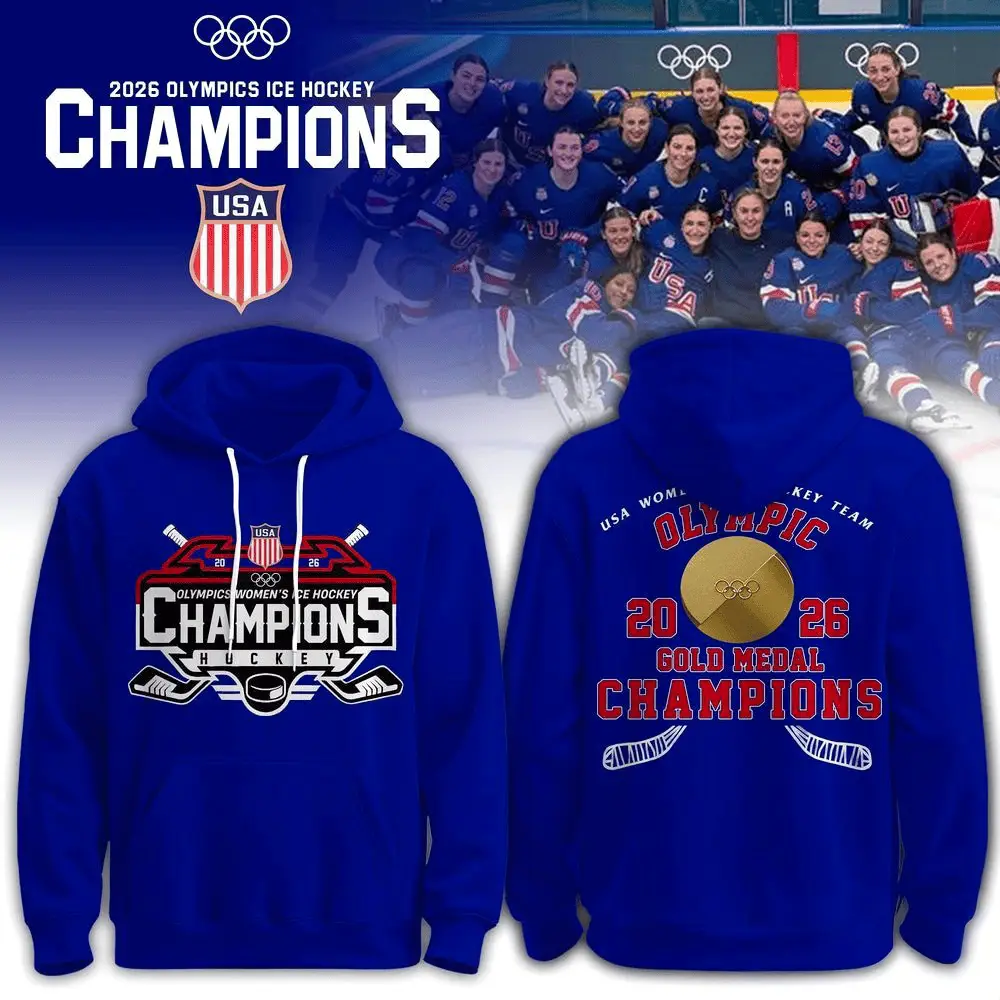 Team USA Women’s Ice Hockey Gold Medal Merch Winter Olympic Hoodie Gifts For Fans