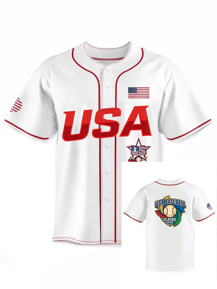 Team USA World Baseball Classic Jersey Unisex WBC 2026 Apparel Team USA Oufits
