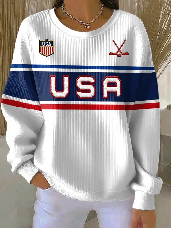 Teams Hockey Usa Sweatshirt Game Day Team USA Merch Hockey Lovers Gifts