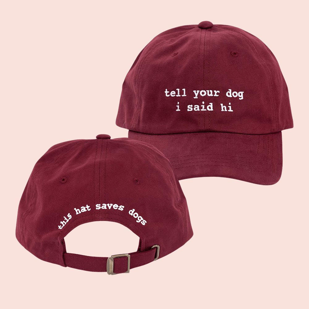 Tell Your Dog I Said Hi Merch Embroidered Hat Great Gifts For Dog Lovers Tell Your Dog I Said Hi Merch Embroidered Hat Great Gifts For Dog Lovers - Image 1