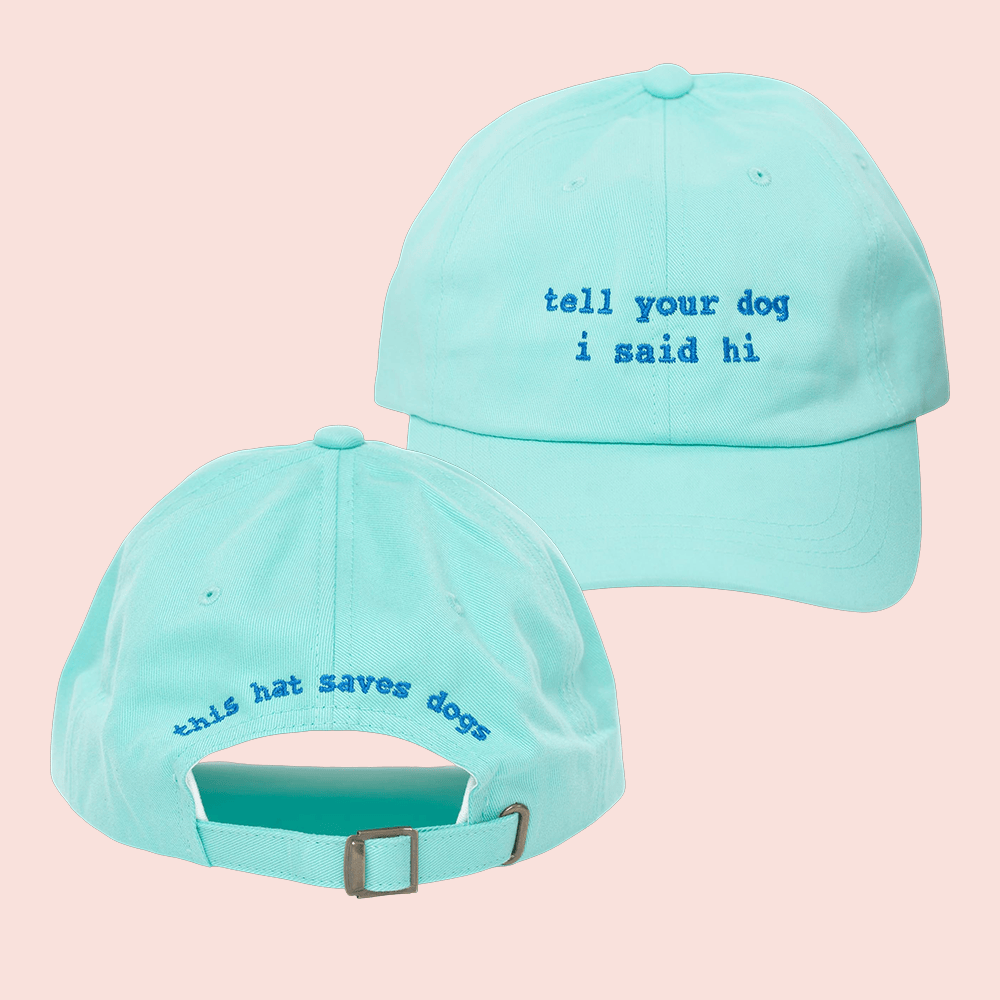 Tell Your Dog I Said Hi Merch Logo Hat Embroidered Gifts For Dog Lovers For Him Her