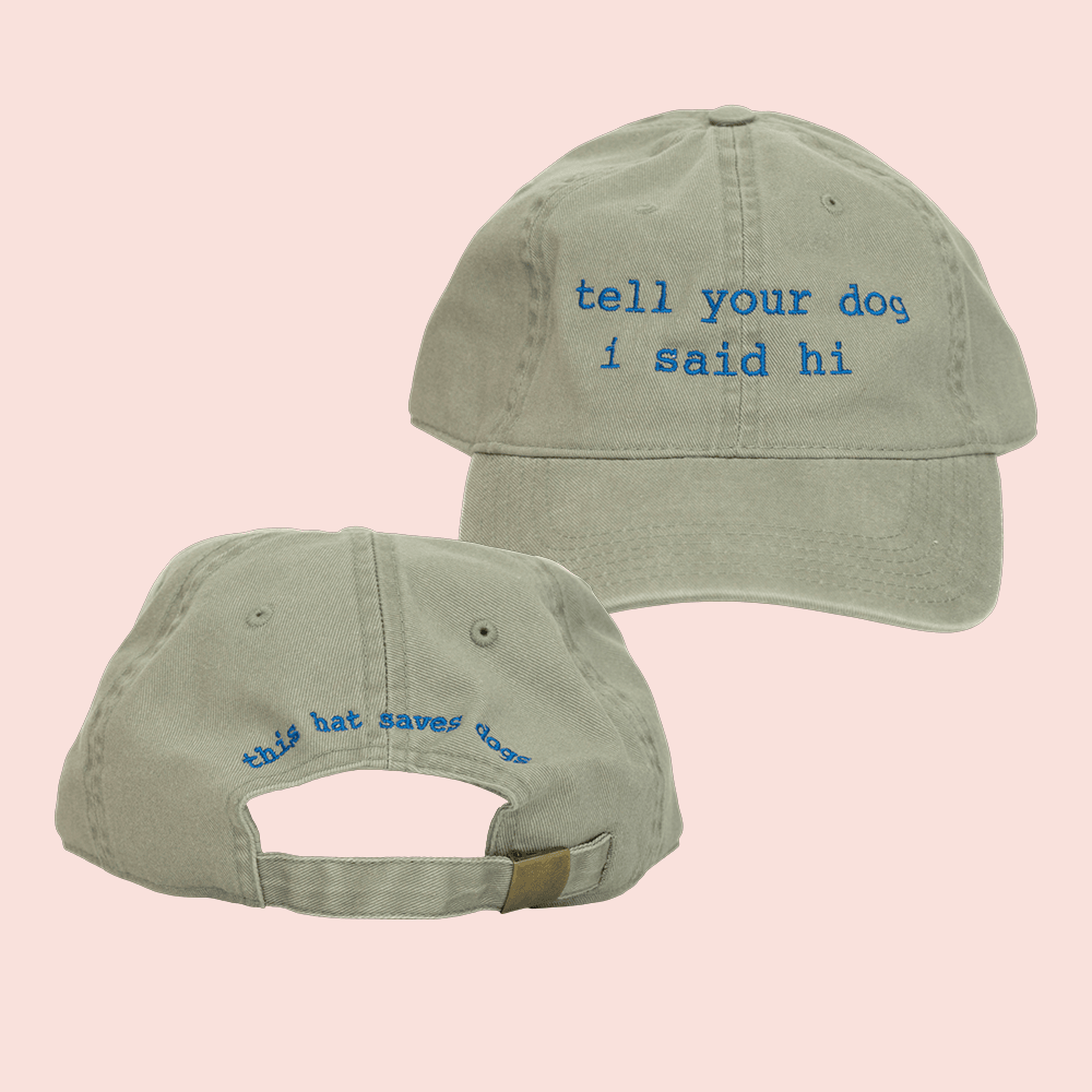 Tell Your Dog I Said Hi Merch Vintage Hat Embroidered Presents For Dod Lovers Person