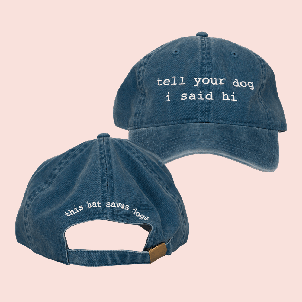 Tell Your Dog I Said Hi Merch Vintage Hat Embroidered Top Gifts For Dog Lovers