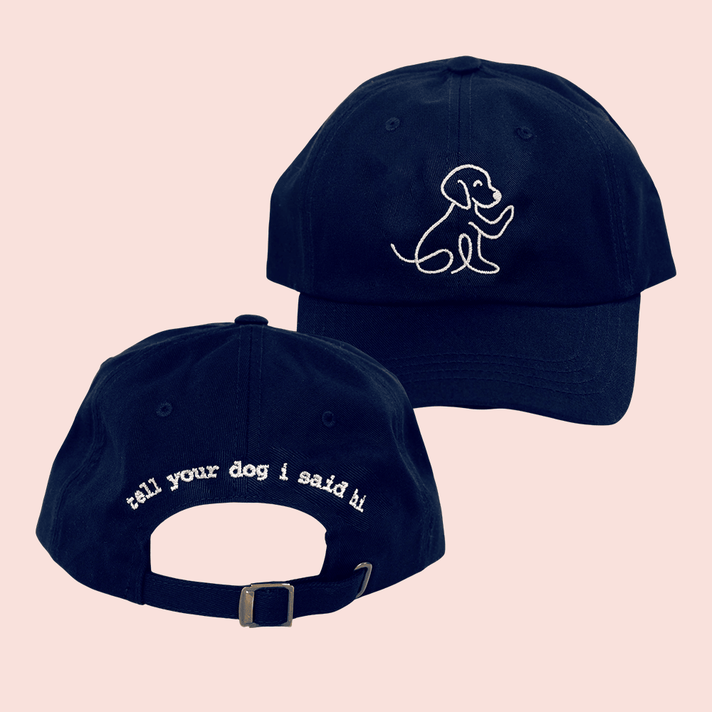 Tell Your Dog I Said Hi Merch Waving Dog Embroidered Hat Gifts For Dog Lovers People