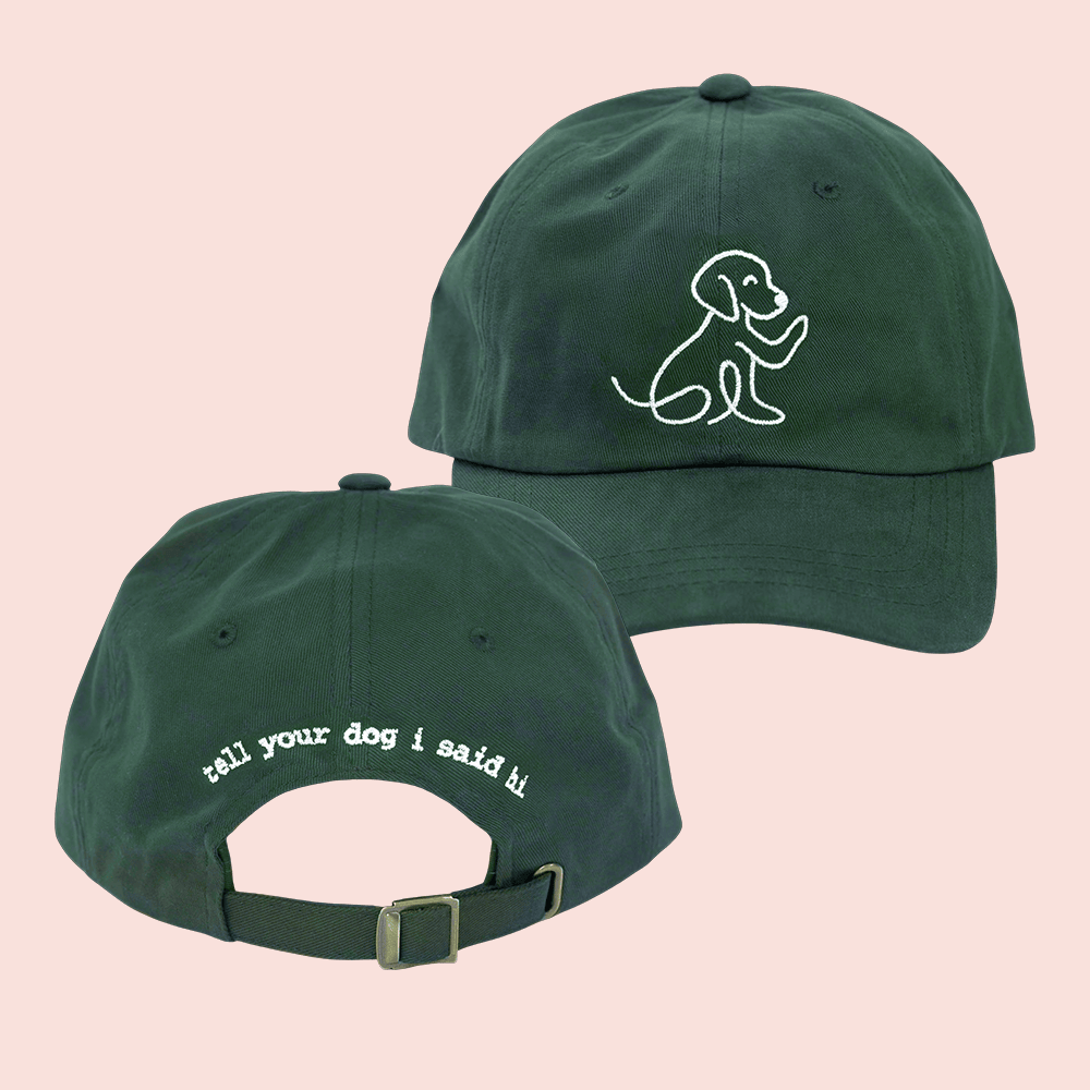 Tell Your Dog I Said Hi Merch Waving Dog Hat Embroidered Best Gifts For Pet Dog Lovers