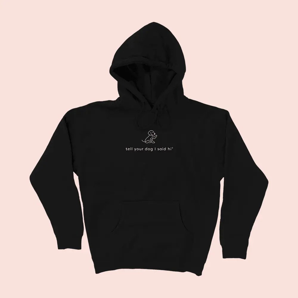 Tell Your Dog I Said Hi Merch Waving Dog Hoodie Black Birthday Gifts For Dog Lovers