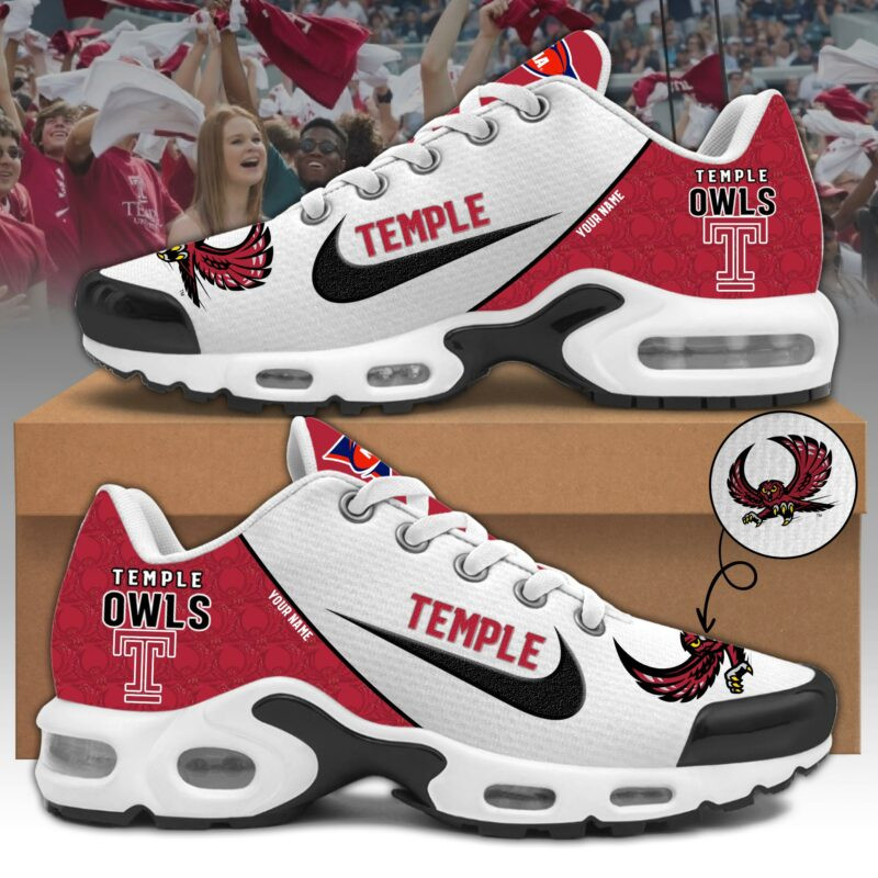 Temple Owls Shoes 2026 Version Custom Name, Shoes For Sport Fan, Sport Gifts Ph270