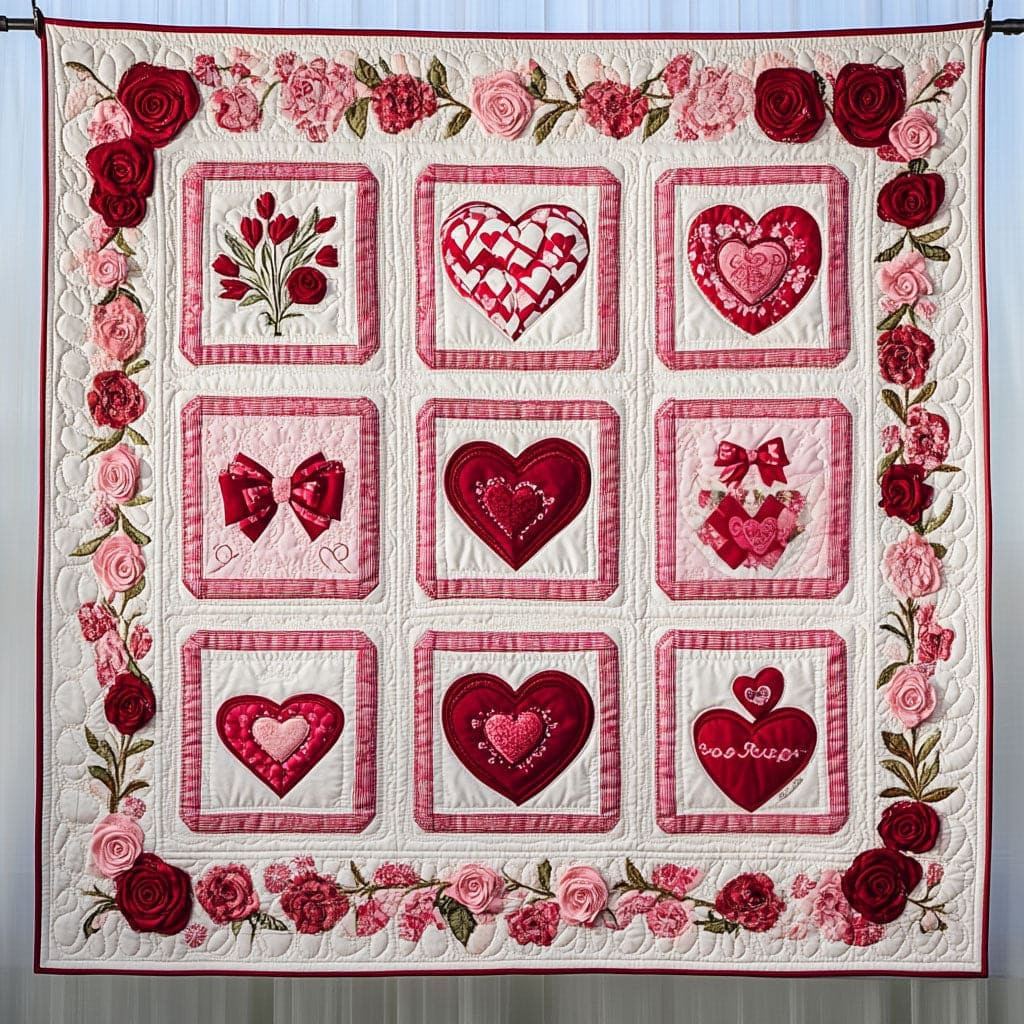 Tender Embrace Quilted Blanket Bedding Decor Ideas Unique Valentine's Day Ideas
