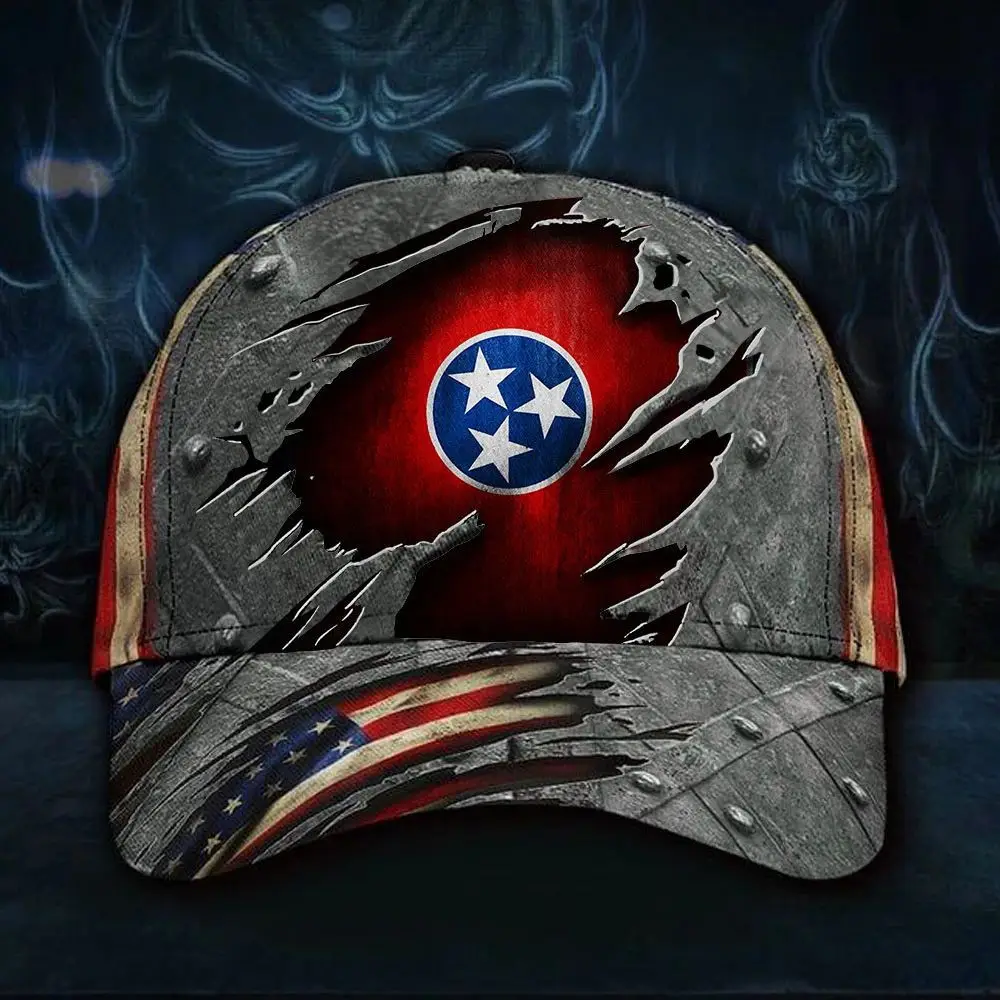Tennessee State Flag Hat 3D Printed US Flag Old Retro Vintage Hat Proud State