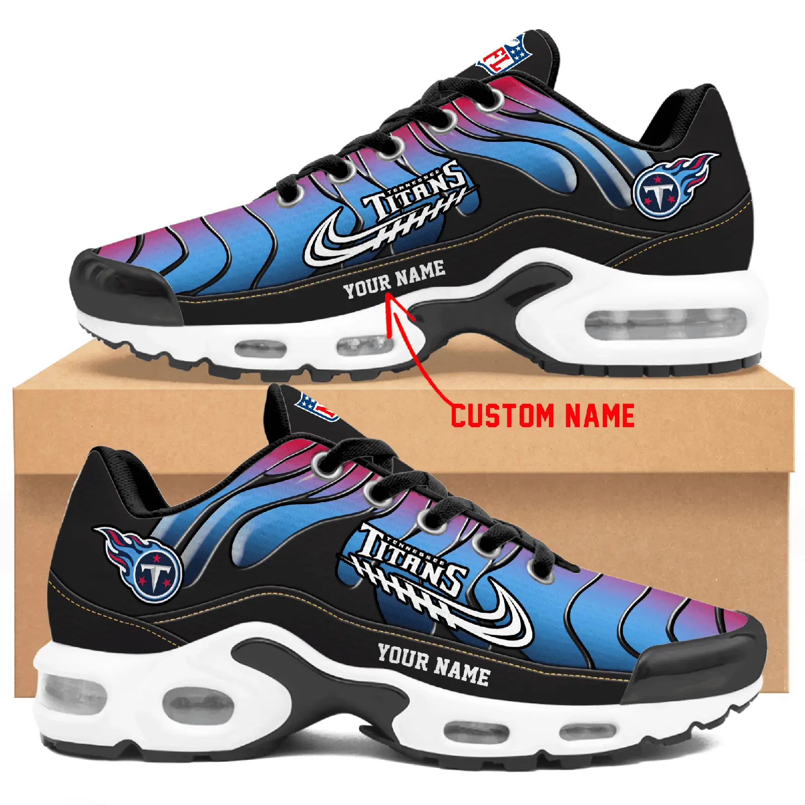 Tennessee Titans Personalized Air Max Shoes Td