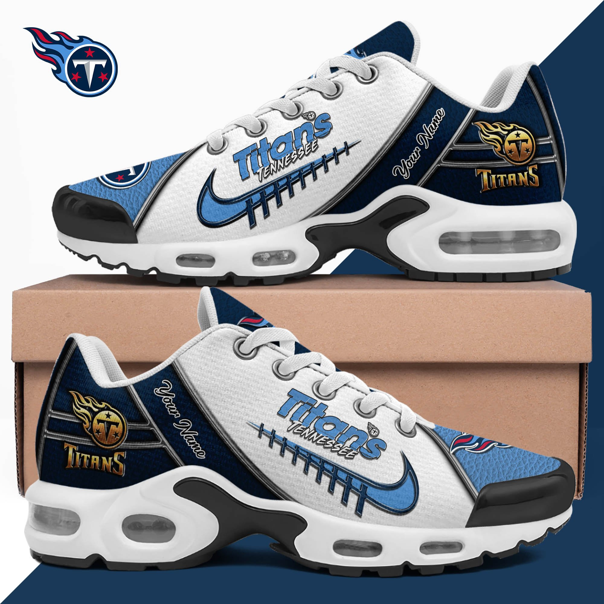 Tennessee Titans Shoes 2026 Version Custom Your Name, Football Team Shoes 516