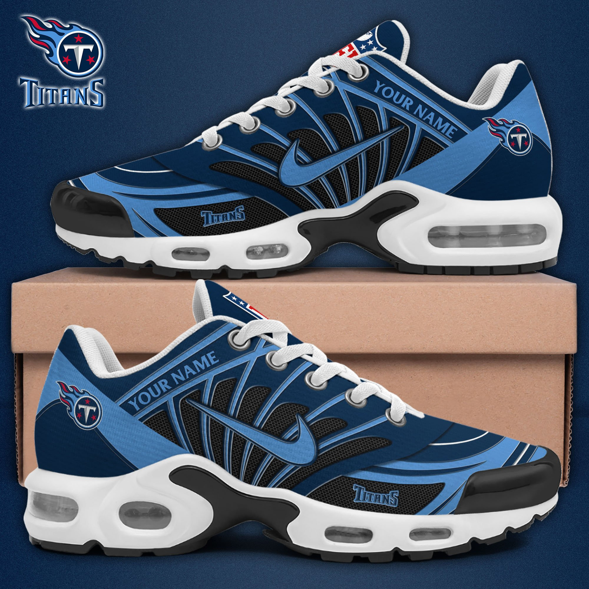 Tennessee Titans Shoes 2026 Versions Custom Your Name 921