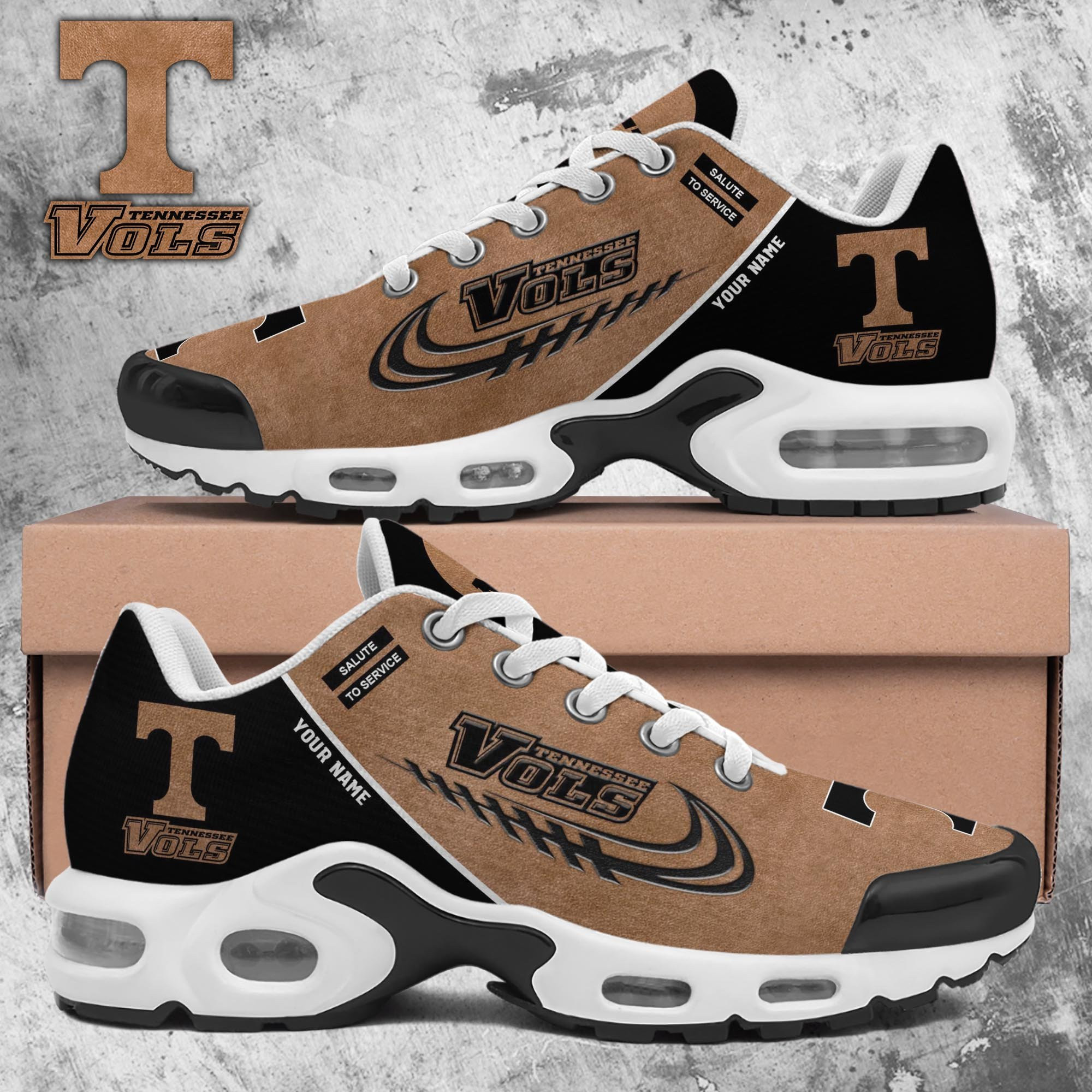 Tennessee Volunteers Shoes 2026 Version Custom Name, Shoes For Football Fans, Fan Gifts Ph637