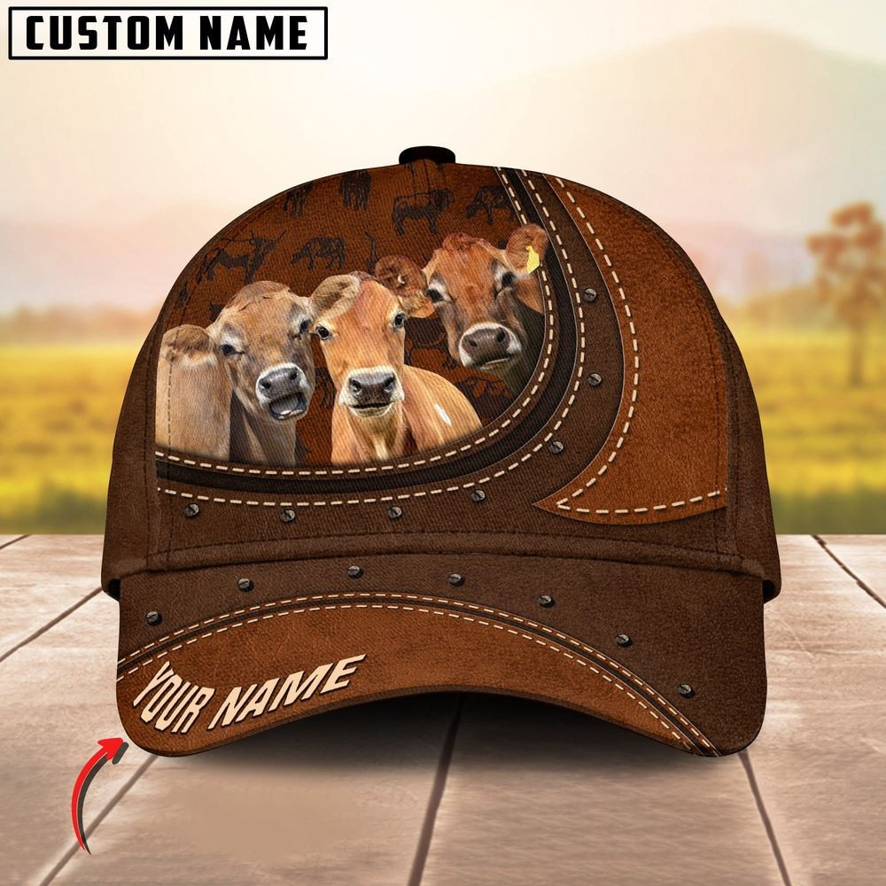 Texas Jersey Leather Pattern Art Customized Name Cap Farmer Baseball Cap Gift For Farmer Texas Jersey Leather Pattern Art Customized Name Cap Farmer Baseball Cap Gift For Farmer - Image 1