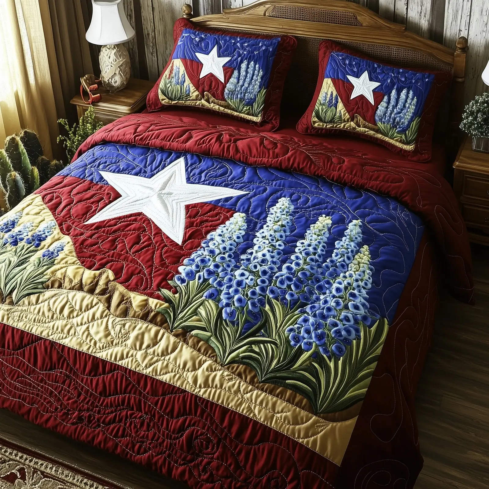 Texas Pride Quilted Bedding Set Best Luxury Sheets Gifts For Mom From Daughter
