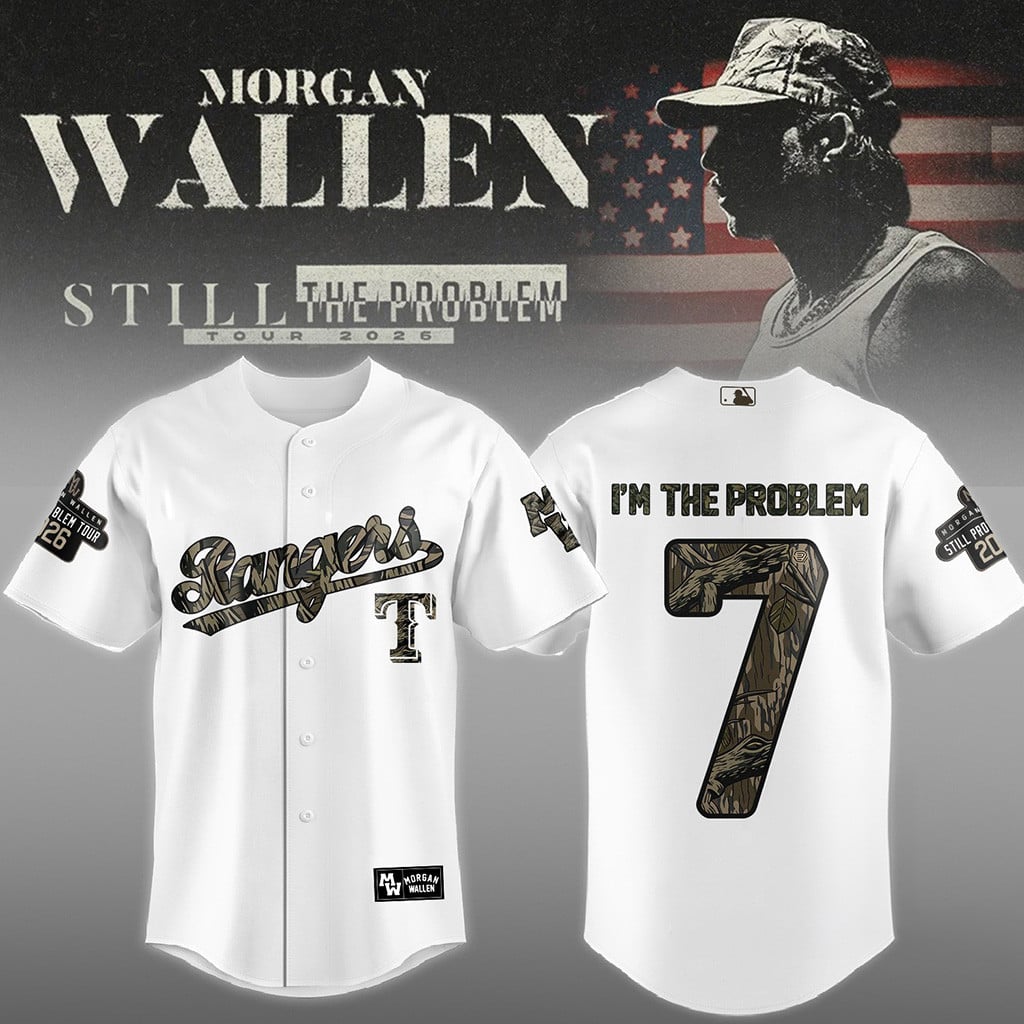 Texas Rangers Morgan Wallen Still The Problem Tour 2026 Baseball Jersey Rangers Merch