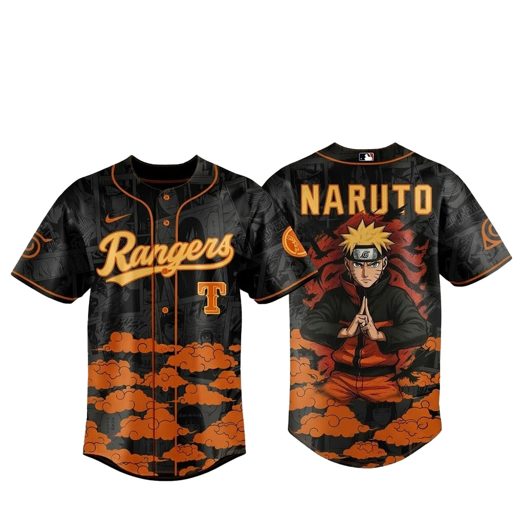 Texas Rangers Naruto 2026 Anime Night Baseball Jersey Texas Rangers Naruto 2026 Anime Night Baseball Jersey - Image 1
