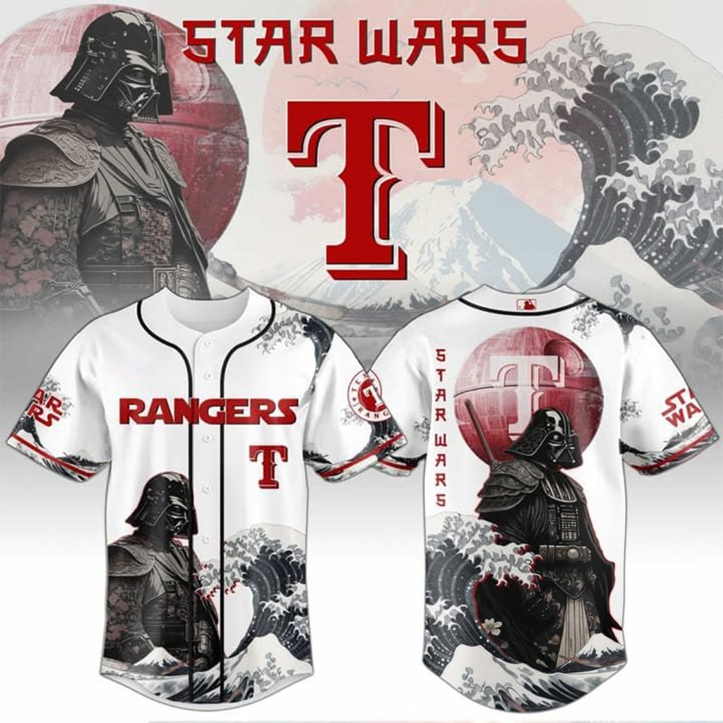 Texas Rangers Star Wars Japanese Art Darth Vader 2026 Baseball Jersey Rangers Merch Gifts
