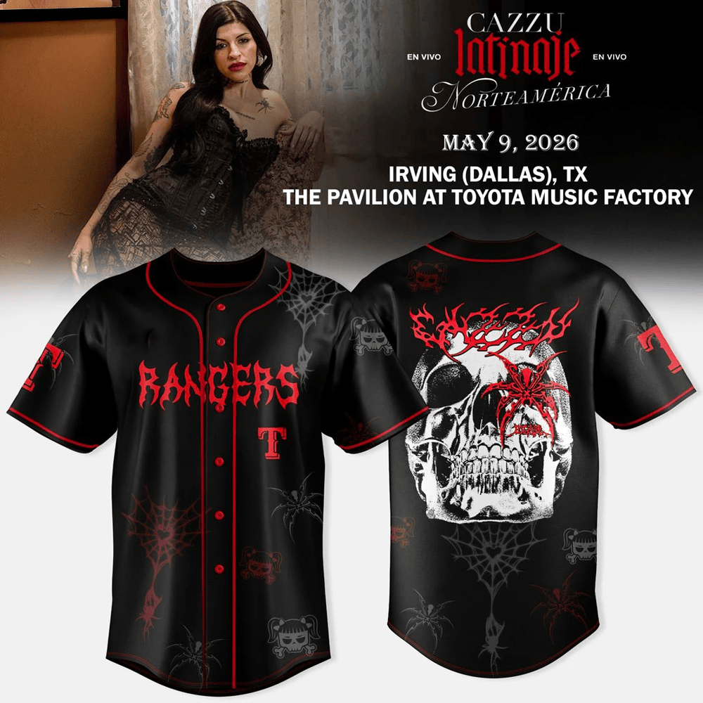 Texas Rangers x Cazzu Latinaje En Vivo Tour NA 2026 Tour Jersey Rangers Merch Fans Gifts