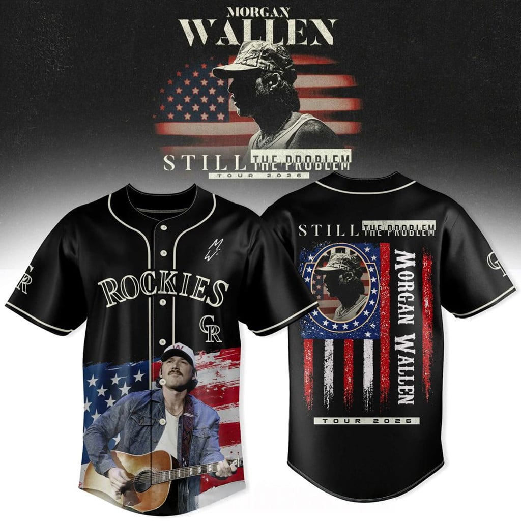 Texas Rangers X Morgan Wallen Still The Problem Tour 2026 Jersey Colorado Rockies Merch Gifts