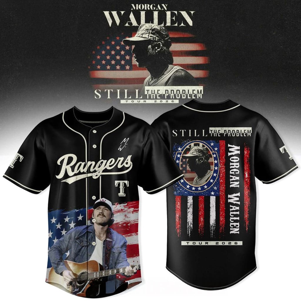 Texas Rangers X Morgan Wallen Still The Problem Tour 2026 Jersey Texas Rangers Merch Fan Gifts