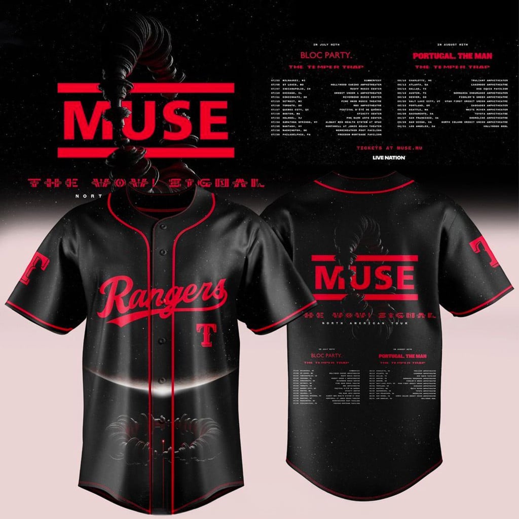Texas Rangers X Muse The WOW Signal Tour 2026 Jersey Texas Rangers Merch Cool Gifts For Fans