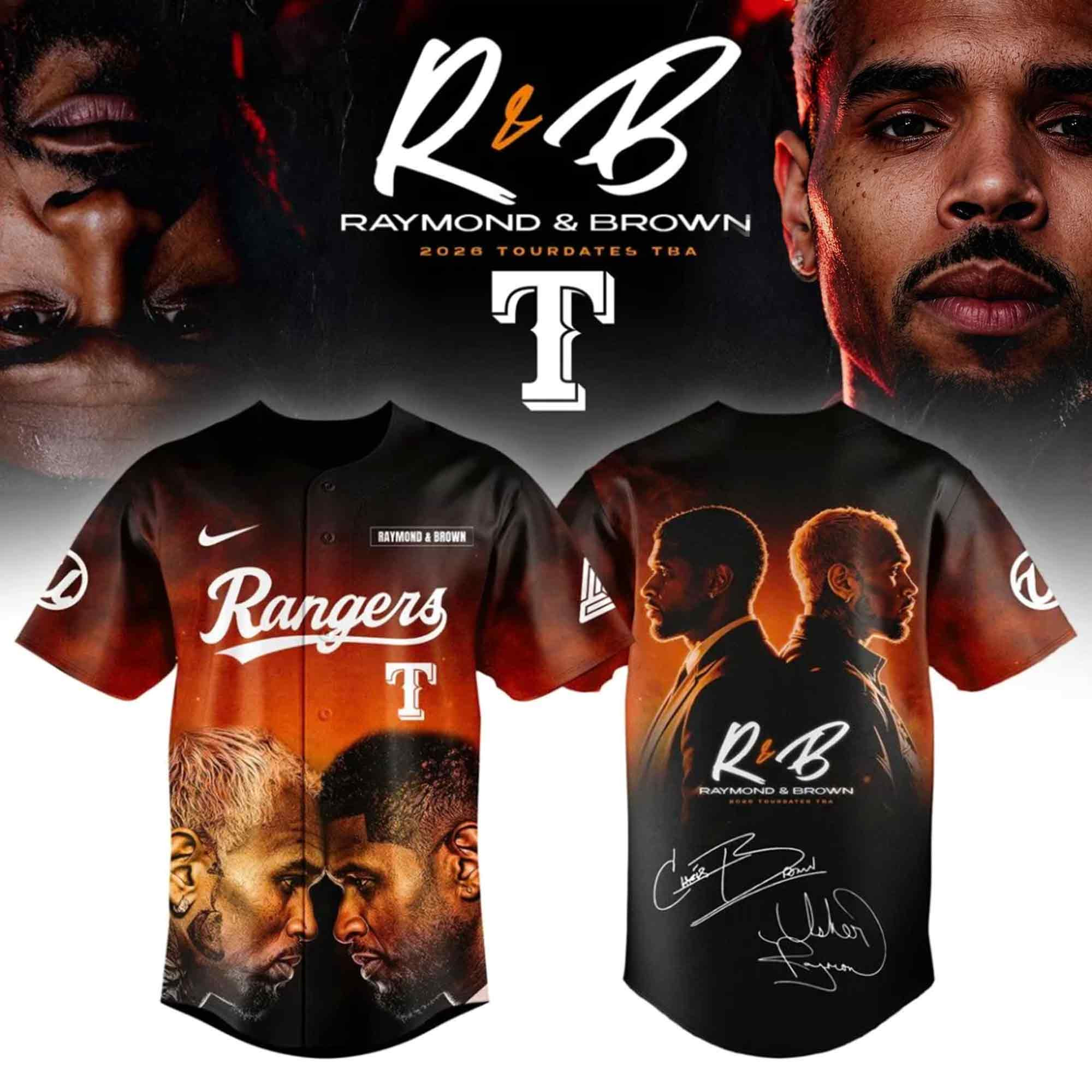 Texas Rangers x Raymond & Brown The R&B Tour 2026 Jersey Music Lover Gift