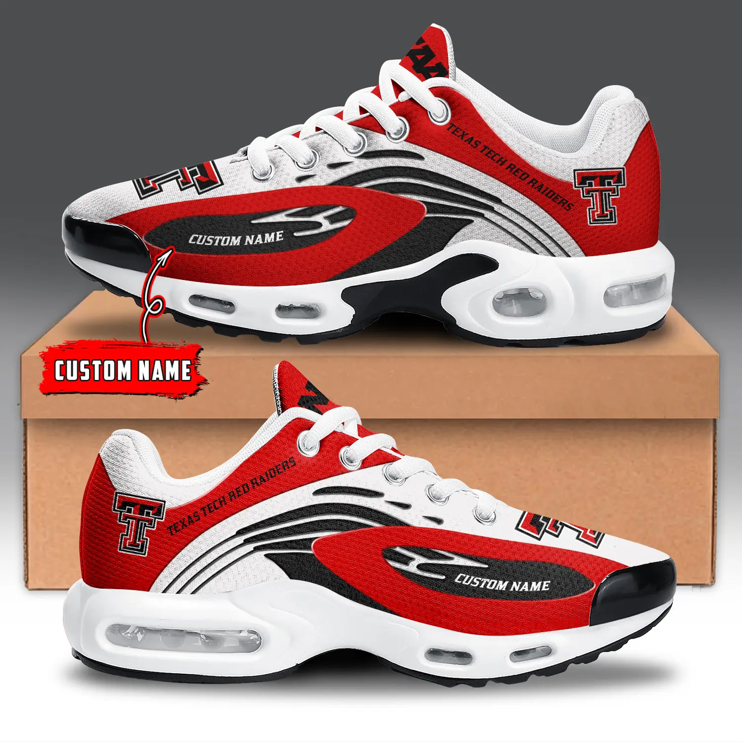 Texas Tech Red Raiders Air Max Plus Shoes Sneakers For Men And Women Texas Tech Red Raiders Air Max Plus Shoes Sneakers For Men And Women - Image 1
