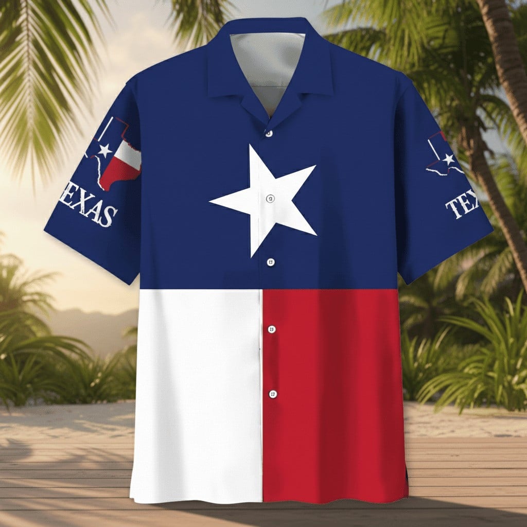 Texas The Lone Star State Hawaiian Shirt 250th Anniversary Patriotic Merchandise