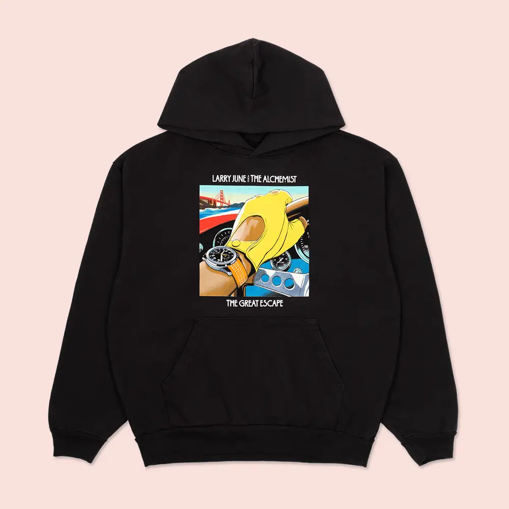 TGE Album Hoodie Retro Car Clothes Larry June & The Alchemist The Great Escape Apparel TGE Album Hoodie Retro Car Clothes Larry June & The Alchemist The Great Escape Apparel - Image 1
