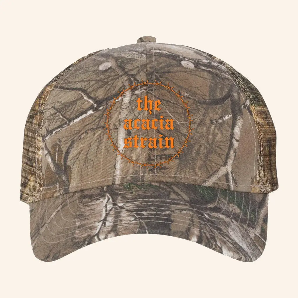 The Acacia Strain Merch Barbed Wire Camo Hat Embroidered Best Gifts For Boyfriend -WearandDecor