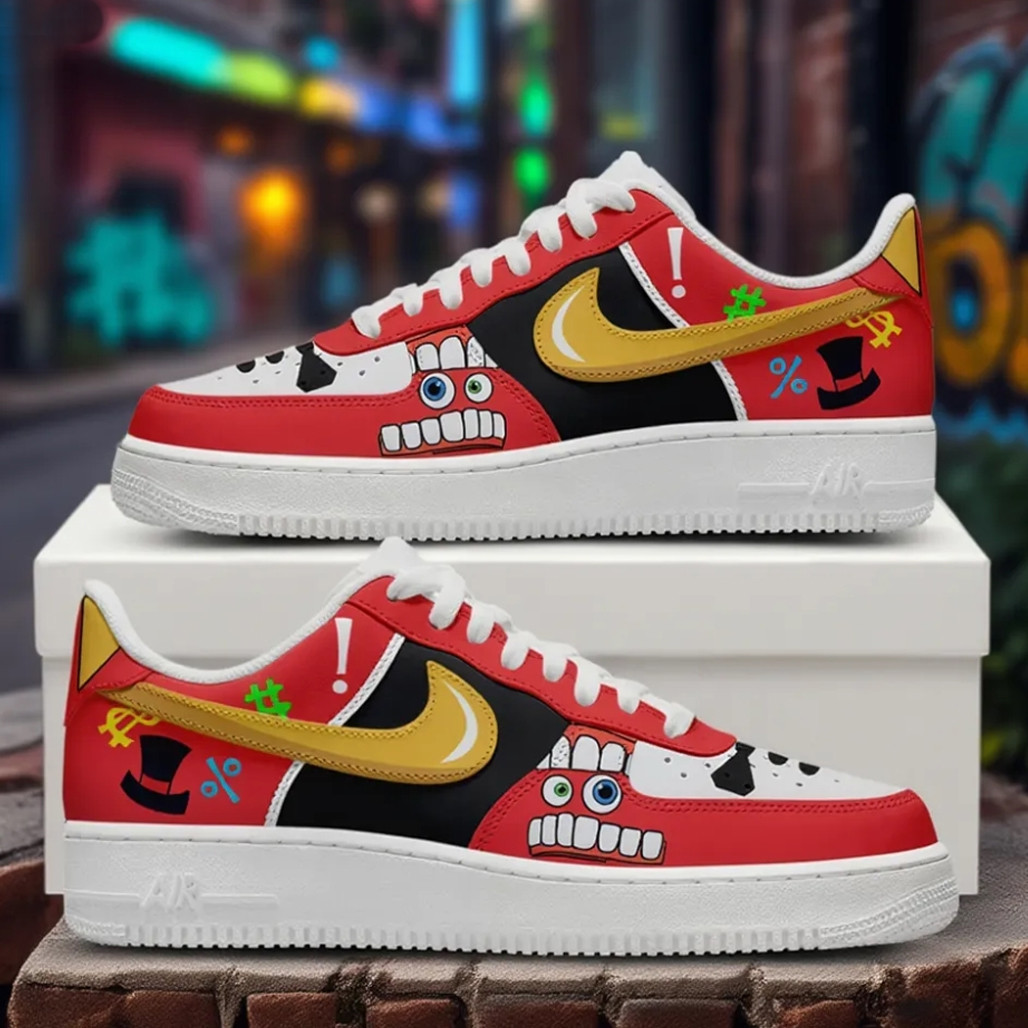 The Amazing Digital Circus Caine Air Force 1 Shoes Sneakers The Amazing Digital Circus Caine Air Force 1 Shoes Sneakers - Image 1