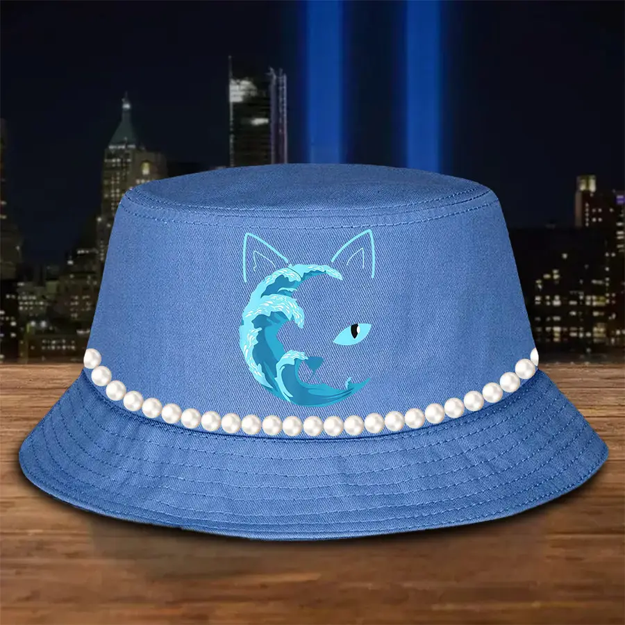 The Blue Wave Cats Bucket Hat Chuck And Pearls Harris Walz Bucket Hat