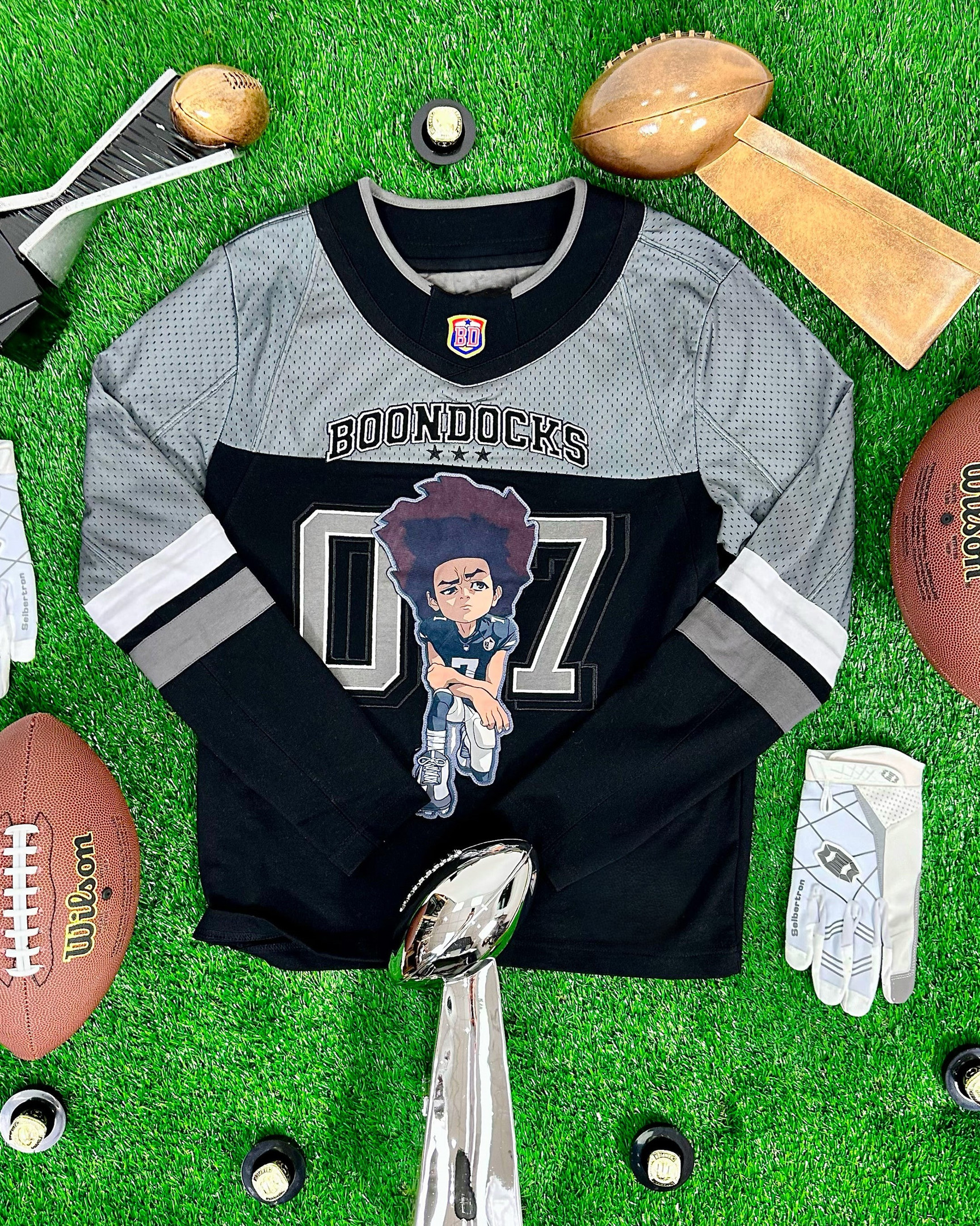 The Boondocks Merch Hockey Jersey Huey Football Clothes Birthday For Anime Fans